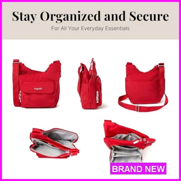 Lightweight Nylon Crossbody Bag with Adjustable Strap & Wallet Pocket - Picture 6 of 7